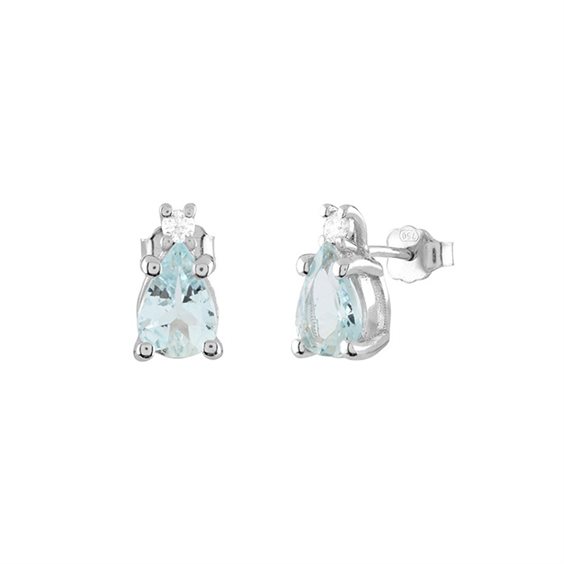 Boucles d'oreilles Bliss Femme in Or blanc Acquamarina 0.36 Ct 20117820 - 20117820